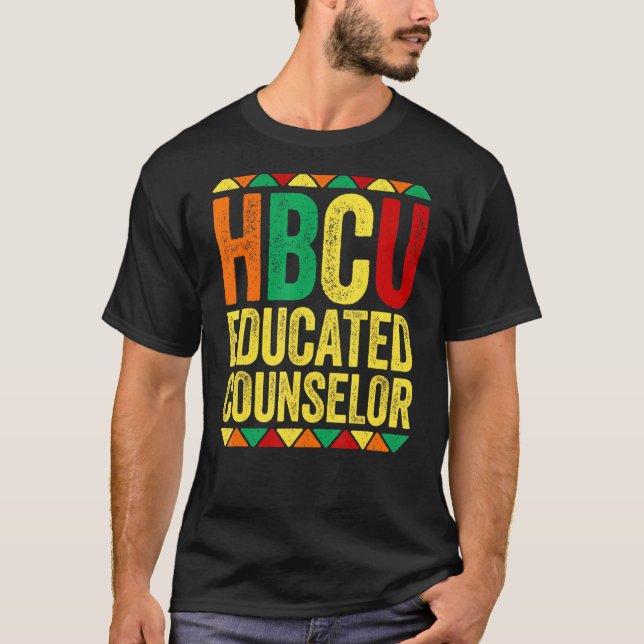 Hbcu Education Counselor Historical Black T Shirt (Framsida)