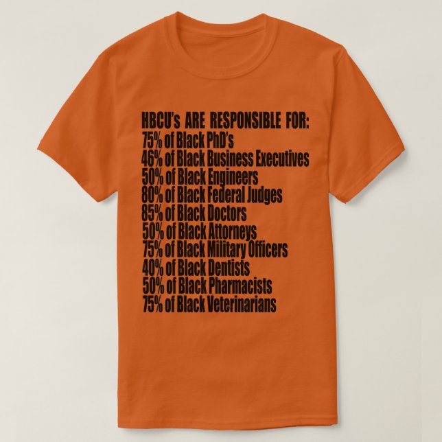 HBCU:er ansvarar för svart alumstatistik T Shirt (Design framsida)
