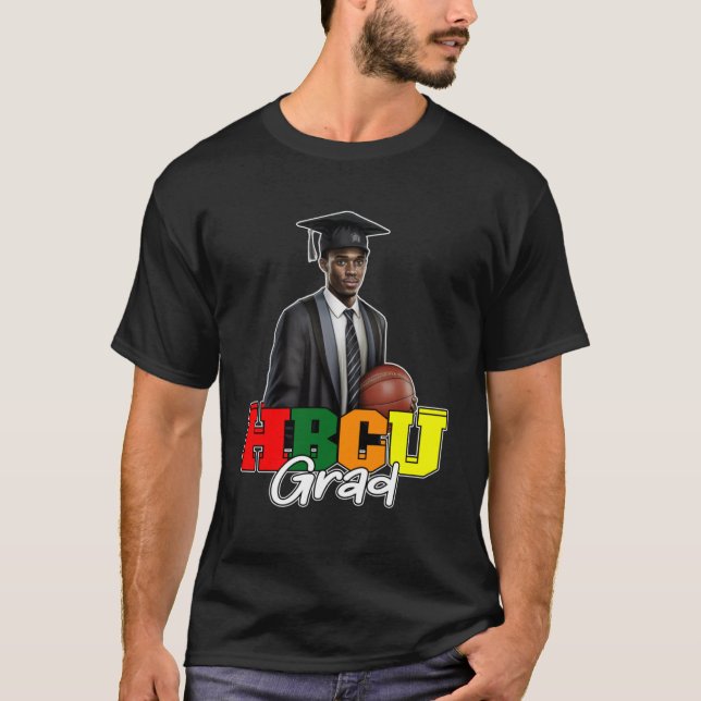 HBCU Grad Black College Alumni Basketball Apparel T Shirt (Framsida)