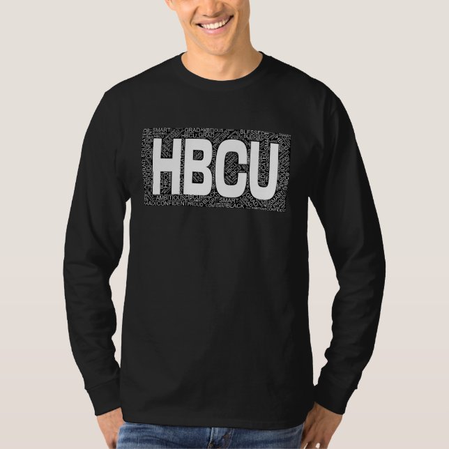 HBCU Grad Words in Letter Acronym T Shirt (Framsida)