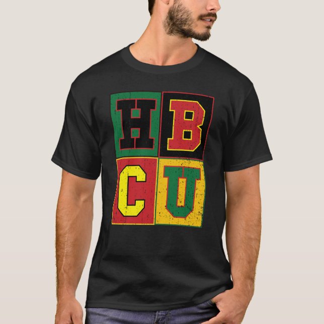 HBCU Historiskt Black College Universiteten HBCU T Shirt (Framsida)