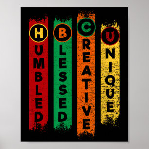 Hbcu Humsed Blzed Kreativ Unik Black College Poster