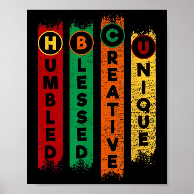 Hbcu Humsed Blzed Kreativ Unik Black College Poster (Framsidan)