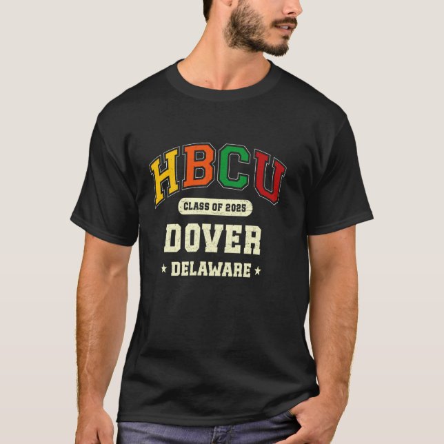 HBCU Klass 2025 Dover Delaware Stolthet T Shirt (Framsida)
