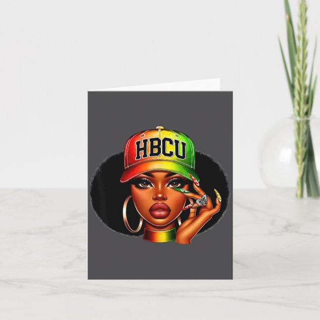 Hbcu Melanin Afro Black Women African Black Histor Kort (Framsida)
