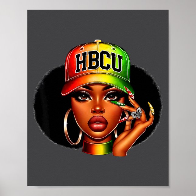 Hbcu Melanin Afro Black Women African Black Histor Poster (Framsidan)