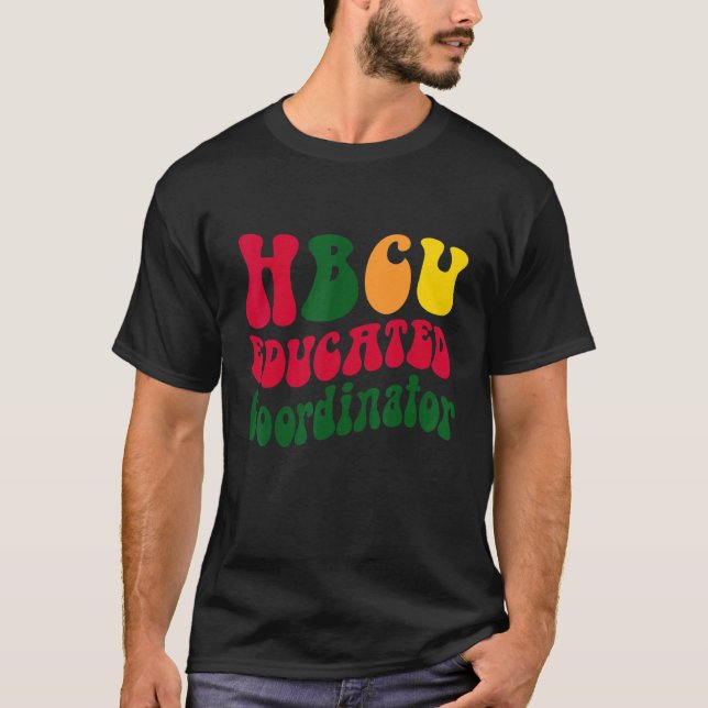 Hbcu-samordnaren Black College Alumni App T Shirt (Framsida)