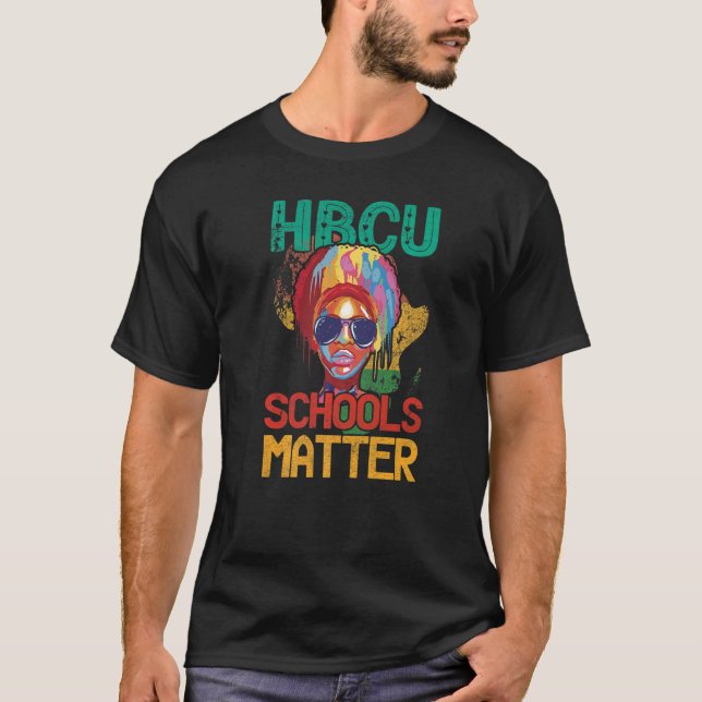 HBCU Skolor Matter for Pride African American T Shirt (Framsida)