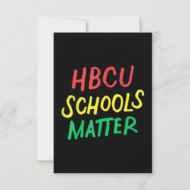 HBCU Skolor Matter Kort (Framsida)