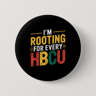 HBCU Svarta historiemånaden Jag hejar på varje HBC Knapp