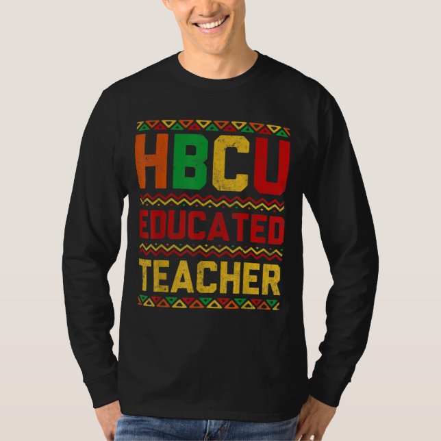 HBCU-utbildad Afro Historical Black Colleg T Shirt (Framsida)