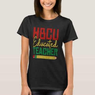 HBCU utbildad lärare afrikansk historisk svart kol T Shirt