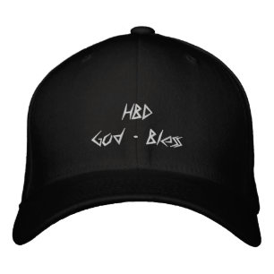 HBD Gud Välsigna Fram - M Bak Svart Flexfit Ull Broderad Keps