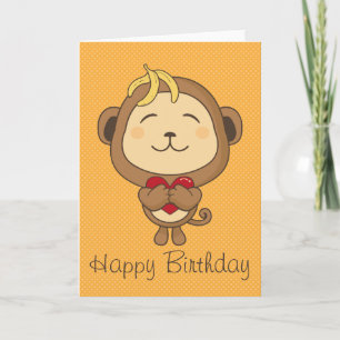 HBD-kort för apa Helgkort