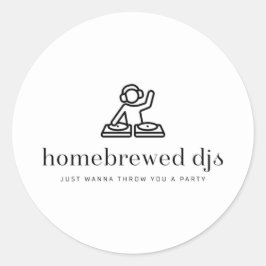 HBDJ Stickers Runt Klistermärke