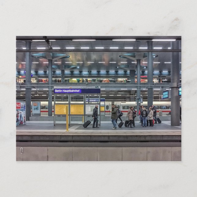 Hbf, Station, Berlin, Tyskland Vykort (Framsida)