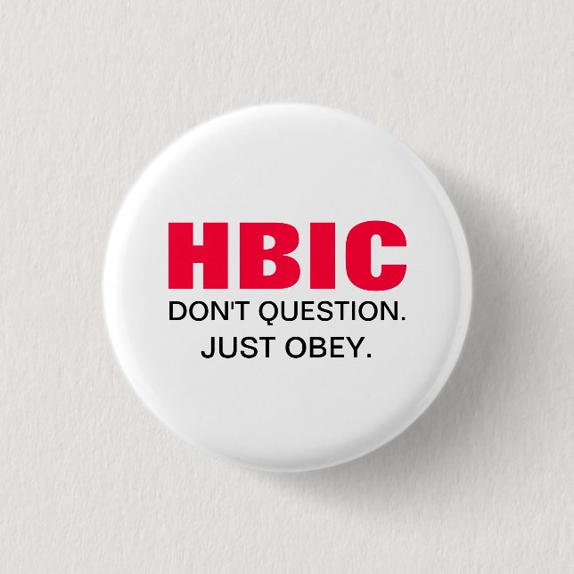 HBIC Head B* i den rosa och svart laddningen Knapp (Framsida)