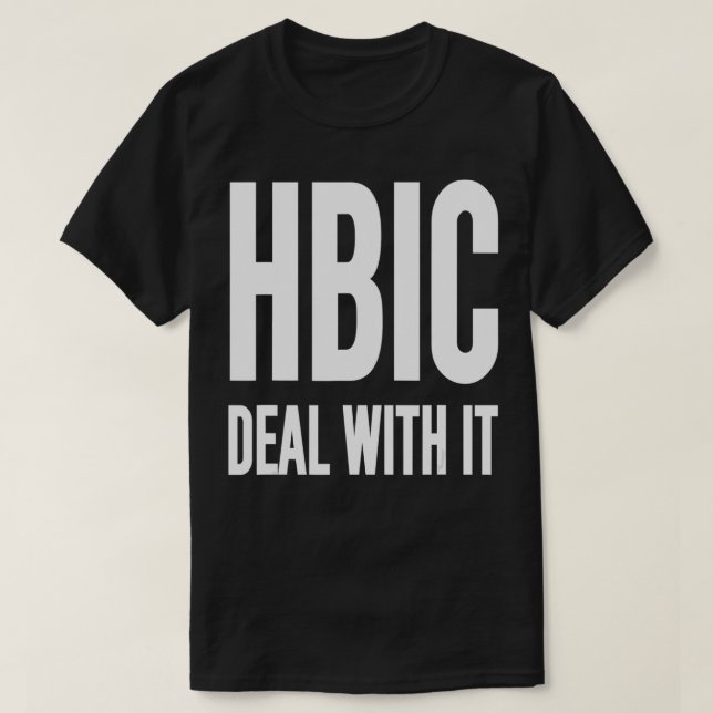 HBIC-kontakt med den roliga, humoristiska, feta gr T Shirt (Design framsida)