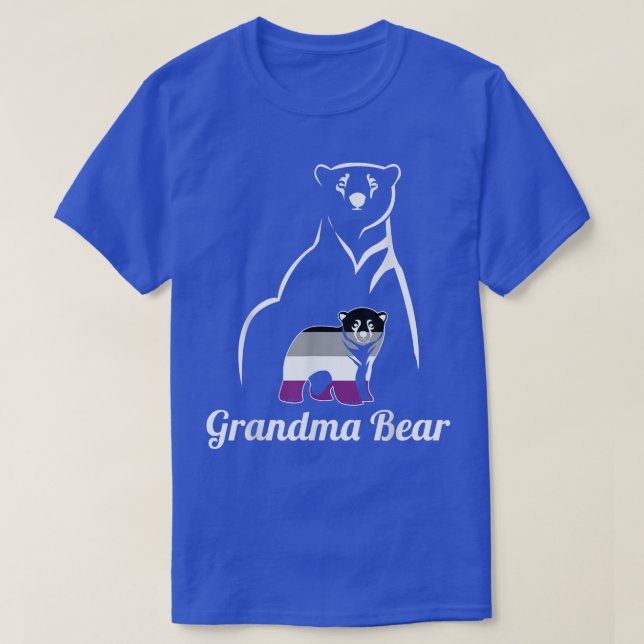 HBT Aseual Grandma Bear Ace Flagga  T Shirt (Design framsida)