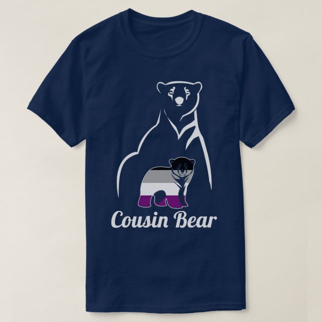 HBT ASexkusin Bear Ace Pride Flagga T Shirt (Design framsida)