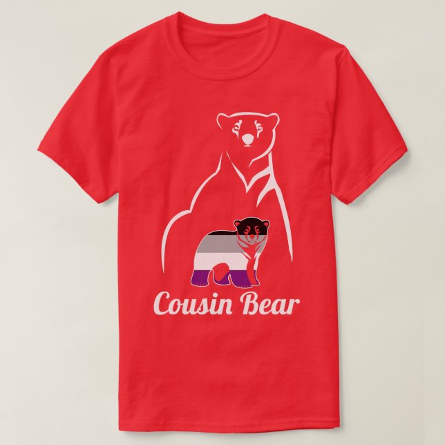 HBT ASexkusin Bear Ace Pride Flagga T Shirt (Design framsida)