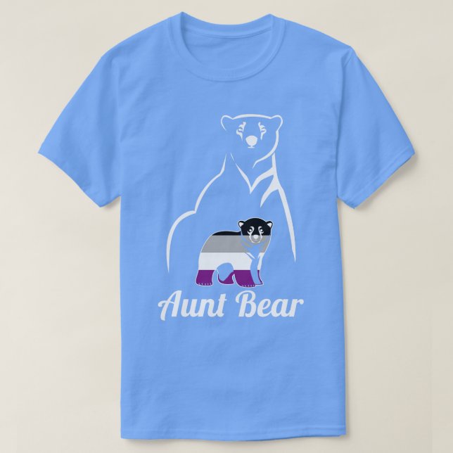 HBT Asexual Moster Bear Ace Pride Flagga T Shirt (Design framsida)
