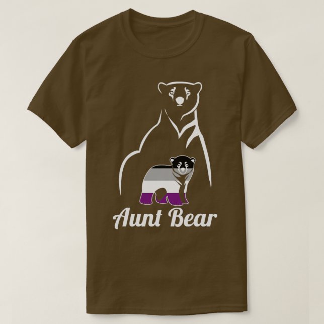 HBT Asexual Moster Bear Ace Pride Flagga T Shirt (Design framsida)
