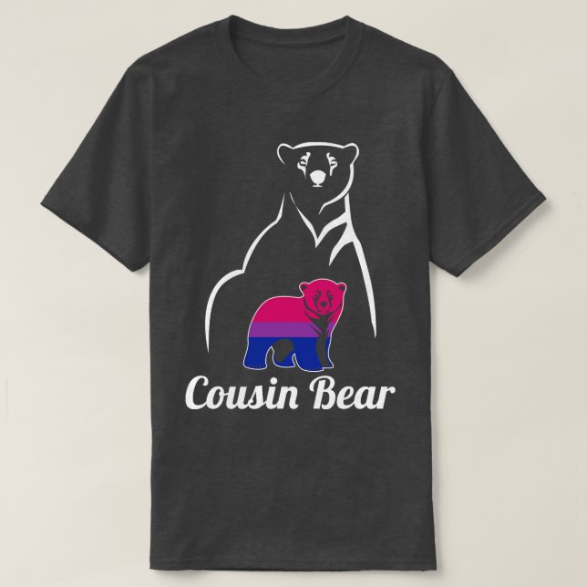 HBT Bisexual Cousin Bear Bi Pride Flagga T Shirt (Design framsida)