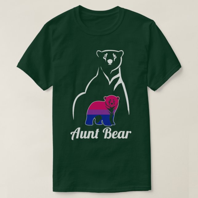 HBT Bisexual Moster Bear Bi Pride Flagga T Shirt (Design framsida)