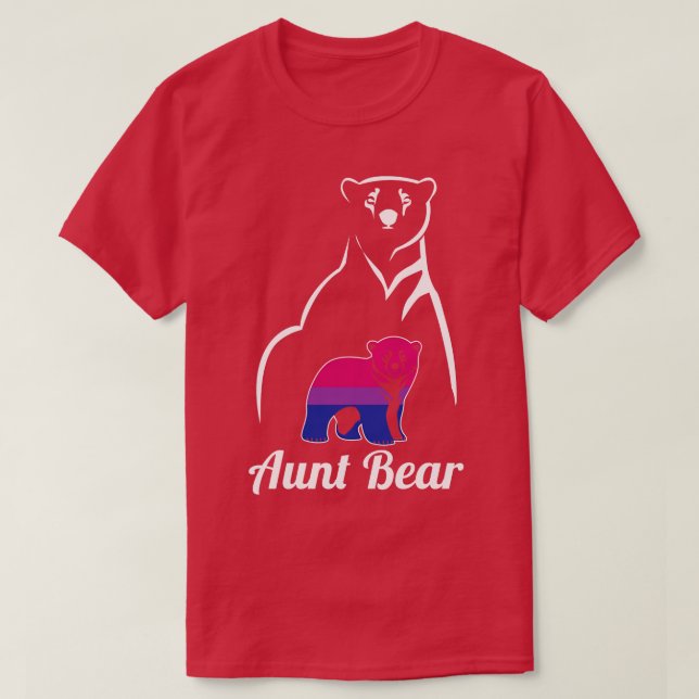 HBT Bisexual Moster Bear Bi Pride Flagga T Shirt (Design framsida)