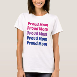 HBT Bisexual Pride Proud Mamma Repeterande text T Shirt
