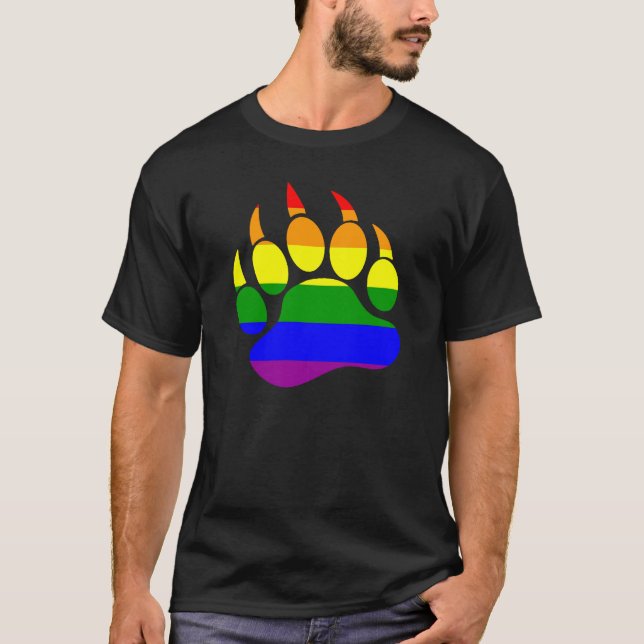 HBT Björn Pride Regnbågsflagga Björn Tass Tee (Framsida)