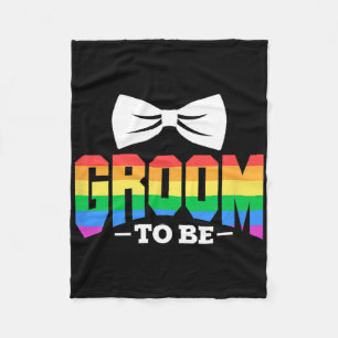 Hbt Brudgum Att Vara Gay Lesbisk Sventrupp Regnbåg Fleecefilt