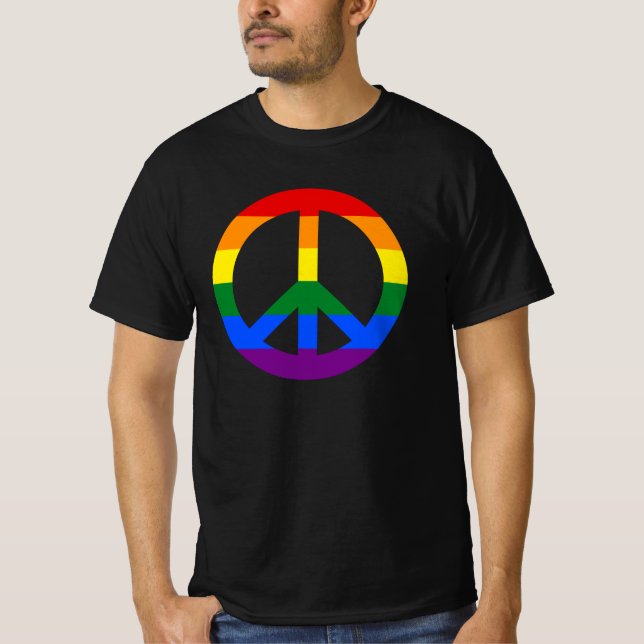 HBT-flagga, fredstecken T Shirt (Framsida)
