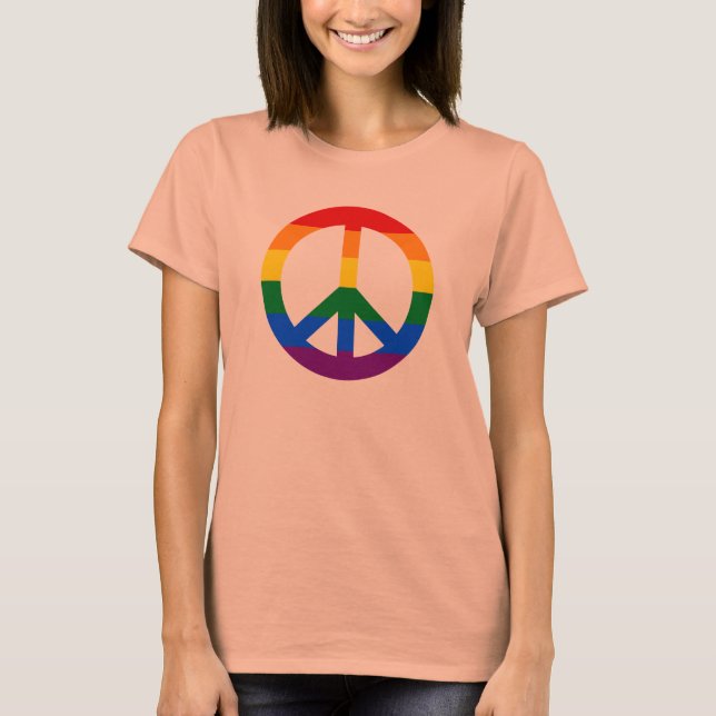 HBT-flagga fredstecken T-Shirt (Framsida)