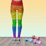HBT-flagga-gnistor för regnbåge i glitter Leggings<br><div class="desc">Unika klädesbalkar från mode stil med Sparkly HGBT-flagga i pulserande röda,  orange,  gult,  grönt,  blåa och lila-pulanta glitter-gnistor. *Bilden av miniatyrbilder är inte glitter!</div>