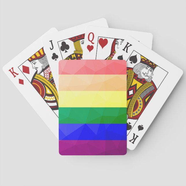 HBT-flagga, linjer, geometriskt nät mönster Casinokort (Baksidan)