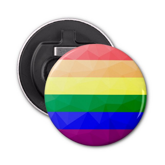 HBT-flagga, linjer, geometriskt nät mönster Flasköppnare (Framsidan)