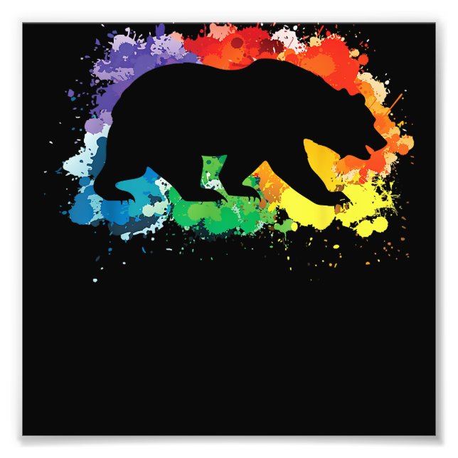 HBT Flagga Rainbow Pride Alla hjärtans dag Fototryck (Framsidan)