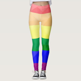 HBT-flaggans regnbågslinjer geometriskt nätmönster Leggings