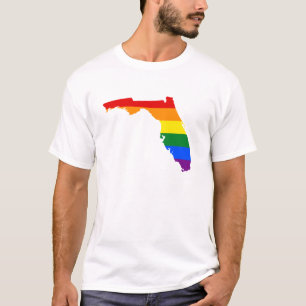 HBT Florida, US statlig flagga karta T-Shirt