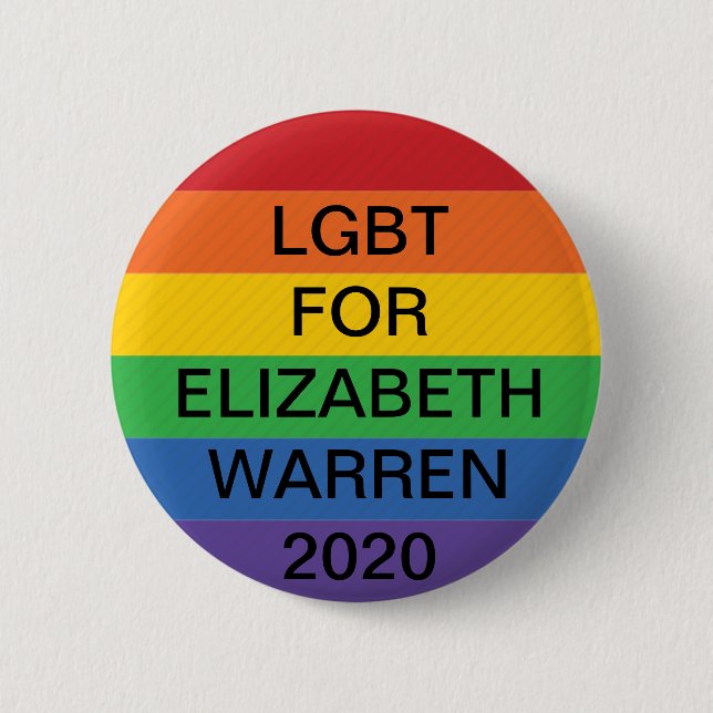 HBT för Elizabeth Warren President 2020 Button Knapp (Framsida)