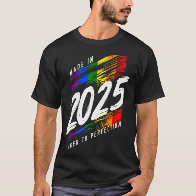 HBT Gay pride 2025-födelsedagen (1) T Shirt (Framsida)