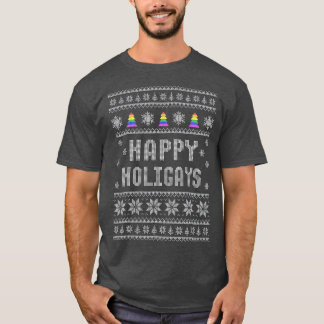 HBT Gay pride Lycklig Holigays-Helgdagar - jul T Shirt