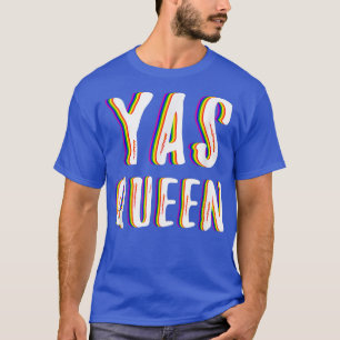 HBT-Gay pride månad 2018 Regnbåge Flagga Yas Queen T Shirt