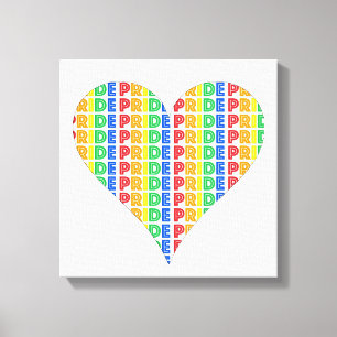HBT Gay pride månad Firande Rainbow Brev Canvastryck