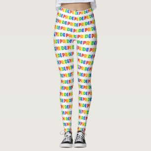 HBT Gay pride månad Firande Rainbow Brev Leggings