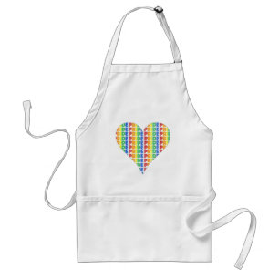 HBT Gay pride månad Firande Rainbow Heart Förkläde