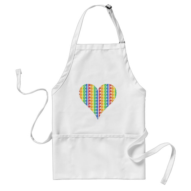 HBT Gay pride månad Firande Rainbow Heart Förkläde (Framsidan)
