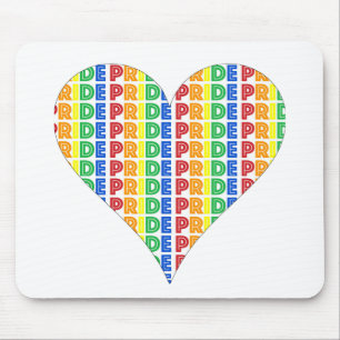 HBT Gay pride månad Firande Rainbow Heart Musmatta